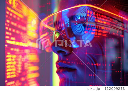 Neon and cybernetics converge in a secretive meeting 112099238