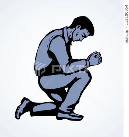 Vector image of the praying person 112100054