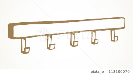 Wall hook. Vector drawing Wall hook. Vector drawing 112100070