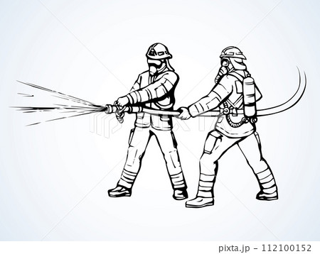 Firefighter. Vector drawing 112100152