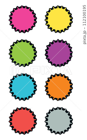 Iron bottle cap. Vector drawing Iron bottle cap. Vector drawing 112100195