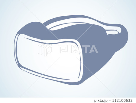 Virtual reality mask. Vector drawing 112100632