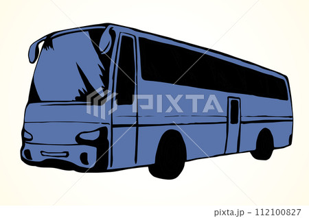 Large intercity bus. Vector drawing 112100827