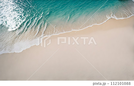 White Sandy Beach and azure sea 112101088