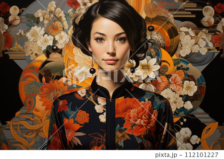 AI-generated content. Asian woman. Generated with AI 112101227