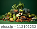 AI-generated content. Healthy fruits and vegetables. Generated with AI 112101232