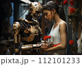 AI-generated content. AI human relationship. Generated with AI 112101233