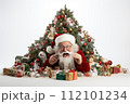 AI-generated content. Christmas tree with Santa. Generated with AI 112101234