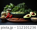 AI-generated content. Healthy fruits and vegetables. Generated with AI 112101236
