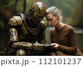 AI-generated content. AI human relationship. Generated with AI 112101237