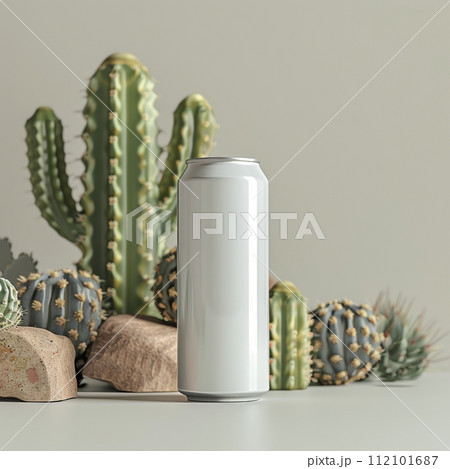 AI-generated content. Mockup can for advertising. Generative AI 112101687