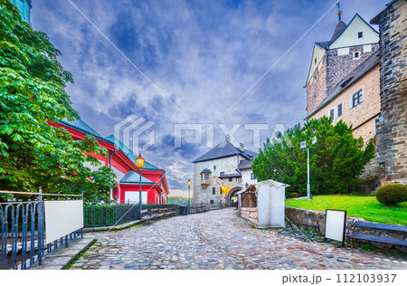 Loket, Czech Republic. Charming town, Ohre River in the near of Karlovy Vary, Bohemia. 112103937