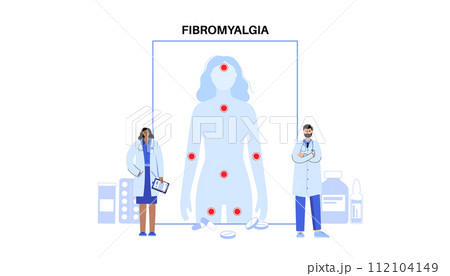 Fibromyalgia medical poster 112104149
