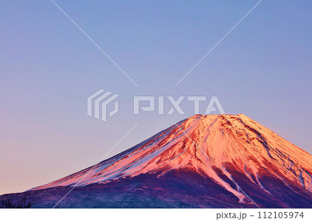 冬の夕方 紅富士 冬の夕方 紅富士 112105974