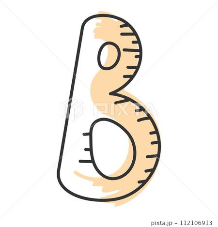 Alphabet letter sketch icon Hand Draw Vector 112106913