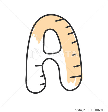 Alphabet letter sketch icon Hand Draw Vector 112106915