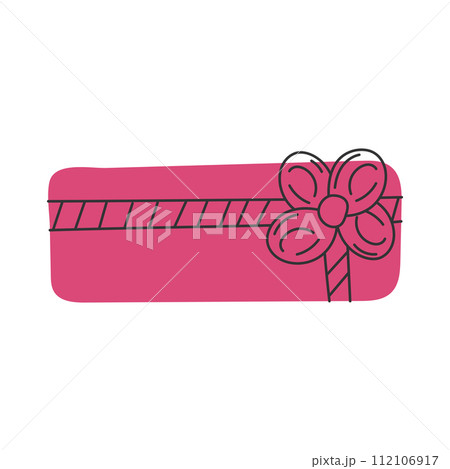 Colored gift box sketch icon Hand Draw Vector 112106917