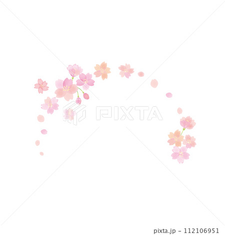 桜の花のカットイラスト4 112106951