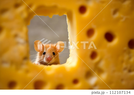 ネズミとチーズ3	AI生成画像 112107134