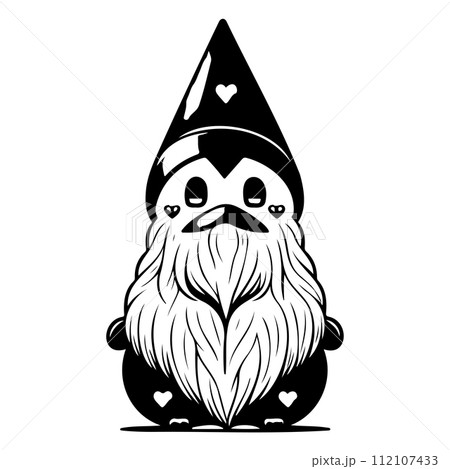 gnome love valentine illustration sketch draw black gnome love valentine illustration sketch draw black 112107433