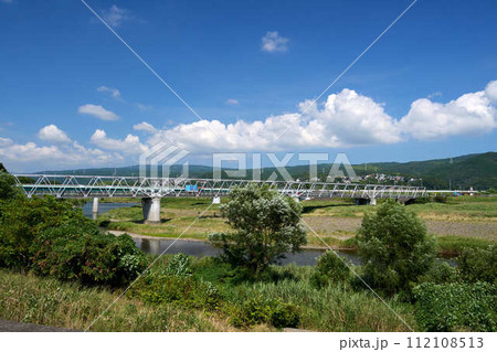 【伊豆長岡】狩野川の岸から見た大門橋 【伊豆長岡】狩野川の岸から見た大門橋 112108513