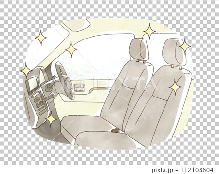 キレイな自動車の車内 112108604