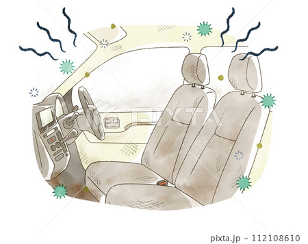 汚れている自動車の車内 112108610