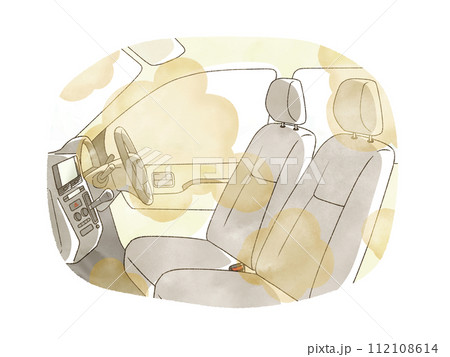 臭いがこもっている自動車の車内 112108614