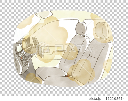 臭いがこもっている自動車の車内 112108614