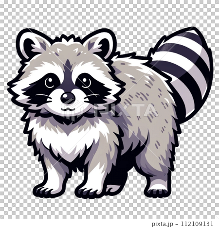 レッサーパンダ　シンプル　イラスト 112109131