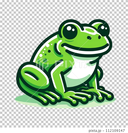 カエル　シンプル　イラスト 112109147