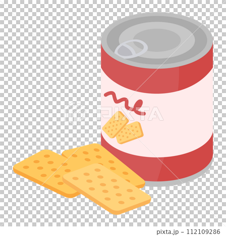 Isometric illustration of hardtack 112109286