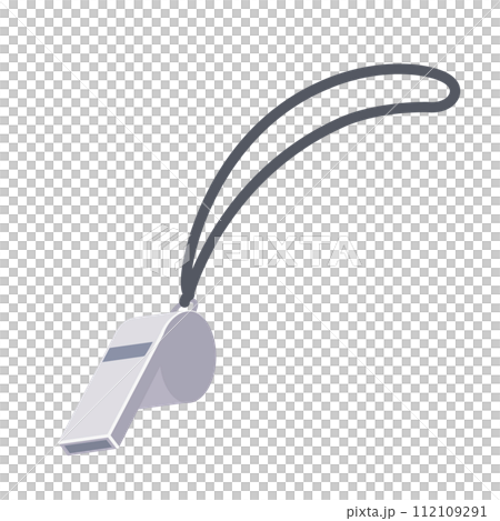 Isometric illustration of a whistle 112109291