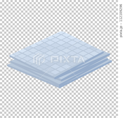 アイソメトリックで描いたアルミブランケットのイラスト 112109296