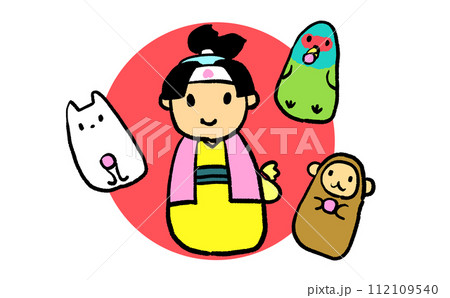 かわいい桃太郎のイラスト かわいい桃太郎のイラスト 112109540