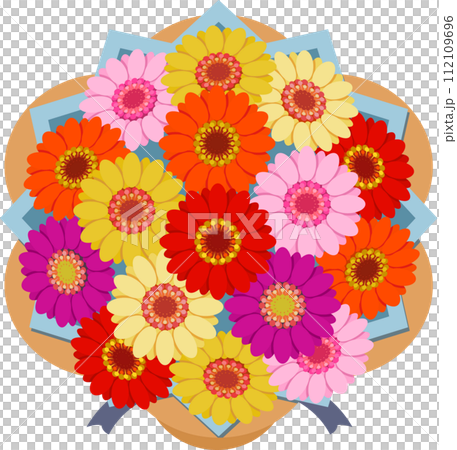 6 種顏色的非洲菊花束 112109696