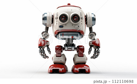 AI-generated content. Futuristic robot on a white background 112110698