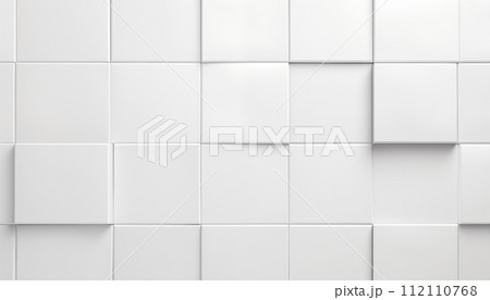 AI-generated content. Abstract white background with rectangular and square patterns. 112110768
