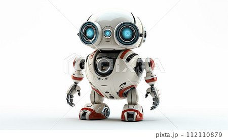 AI-generated content. Futuristic robot on a white background 112110879