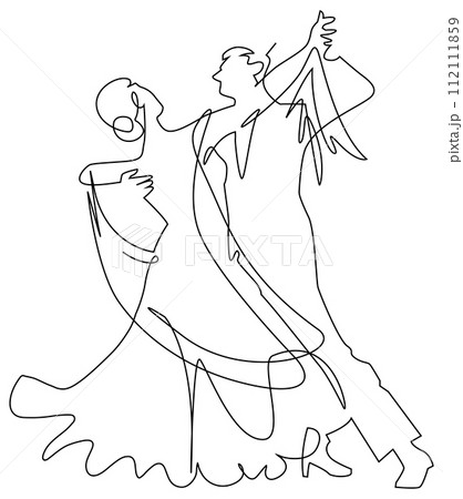 ソーシャルダンス-一筆書き ソーシャルダンス-一筆書き 112111859