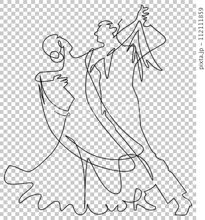 ソーシャルダンス-一筆書き ソーシャルダンス-一筆書き 112111859