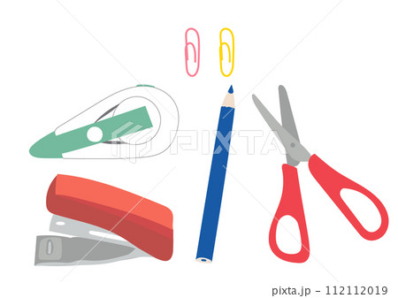 文房具の手書き風イラスト 文房具の手書き風イラスト 112112019