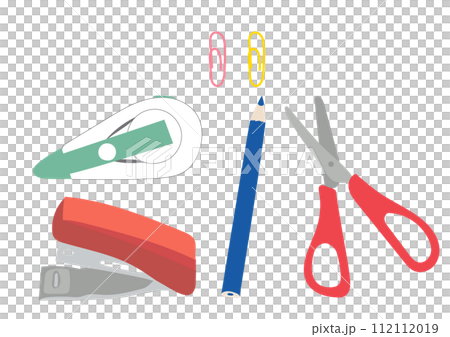 文房具の手書き風イラスト 文房具の手書き風イラスト 112112019