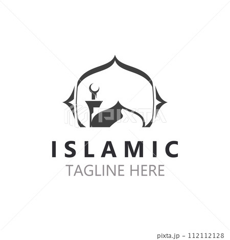 Islamic Mosque Logo design, template Islamic, Islamic Day Ramadan vector graphic creative illustration idea 112112128