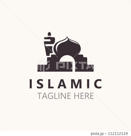 Islamic Mosque Logo design, template Islamic, Islamic Day Ramadan vector graphic creative illustration idea 112112129