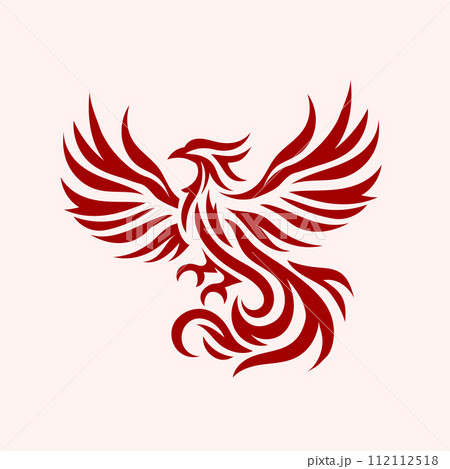 Phoenix bird with wing spreading 112112518