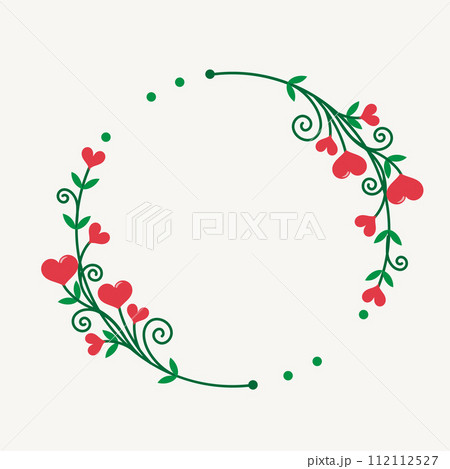 circle Frames heart Floral design circle Frames heart Floral design 112112527