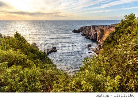 Sandanbeki Rock Cliff on Pacific coast in Shirahama Town in Wakayama prefecture Japan Sandanbeki Rock Cliff on Pacific coast in Shirahama Town in Wakayama prefecture Japan 112113160