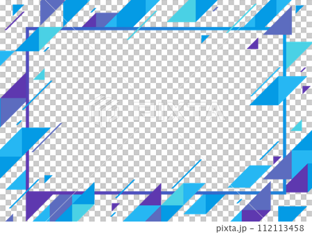 Blue blue geometric pattern background material 112113458