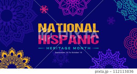 National Hispanic Heritage Month celebration from September 15 to October 15 in the USA 112113836